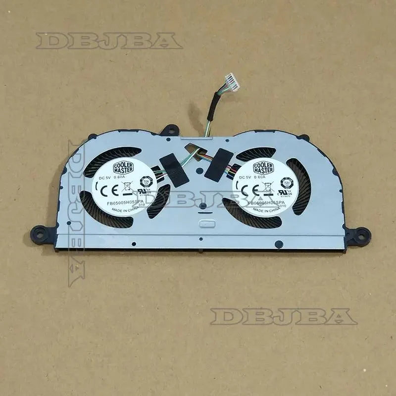 Small black laptop CPU cooling fan with wire connector