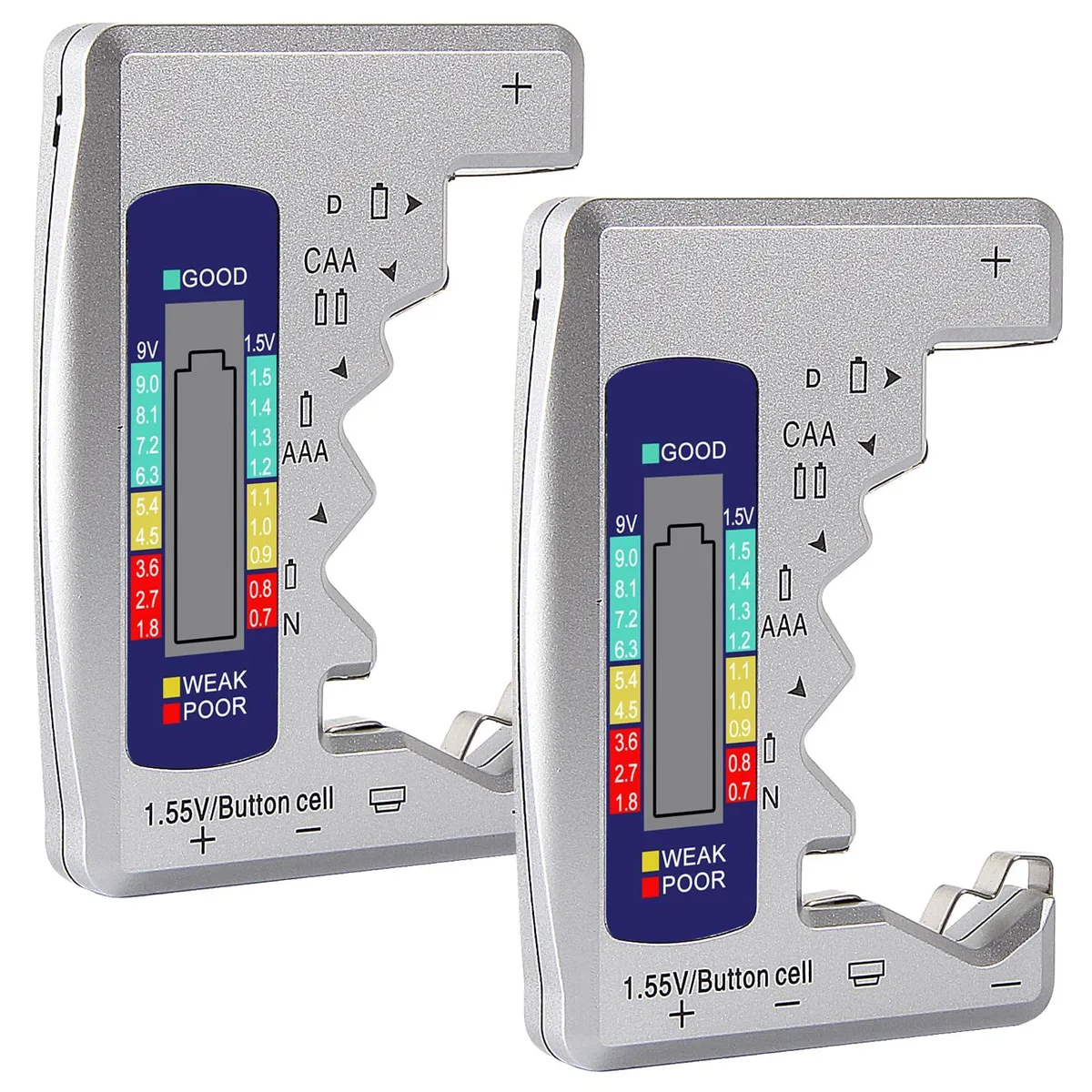  Shutao Universal Battery Tester LCD 2 Pack 1.5V — product photo