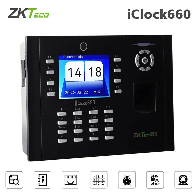 ZKTECO ZKTECO iClock660 Fingerprint Time Attendance Terminal Door Access Control — product photo