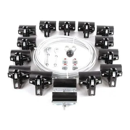 Dayton Dayton 33N206 Festoon System Kit 80 ft track 13 trolleys — product photo