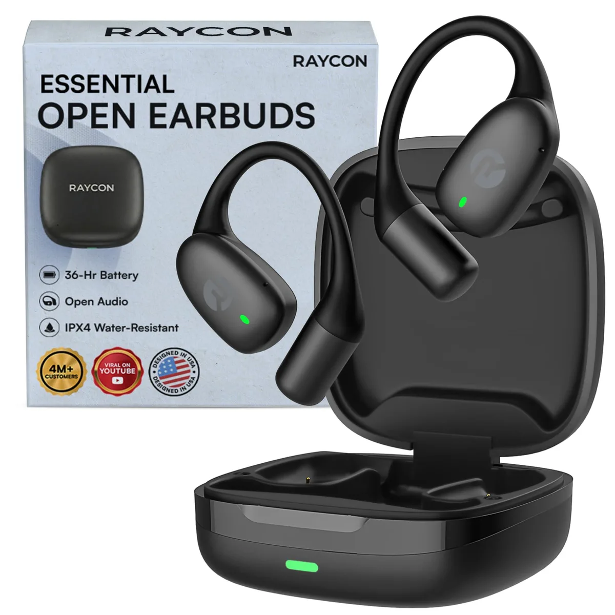  Raycon Essential Open Earbuds RBO715-25E-BLA Black 36h — product photo