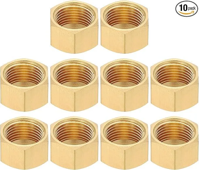 BFKK BFKK 5/16" Brass Compression Stop Valve Cap 10Pcs HVAC Control — product photo