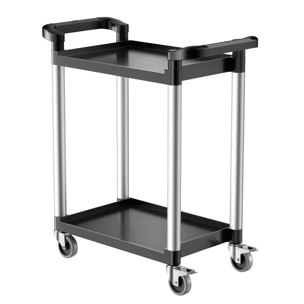 VEVOR VEVOR Utility Cart 300 lbs 2-Tier 24.4 x 16.1 in Black — product photo