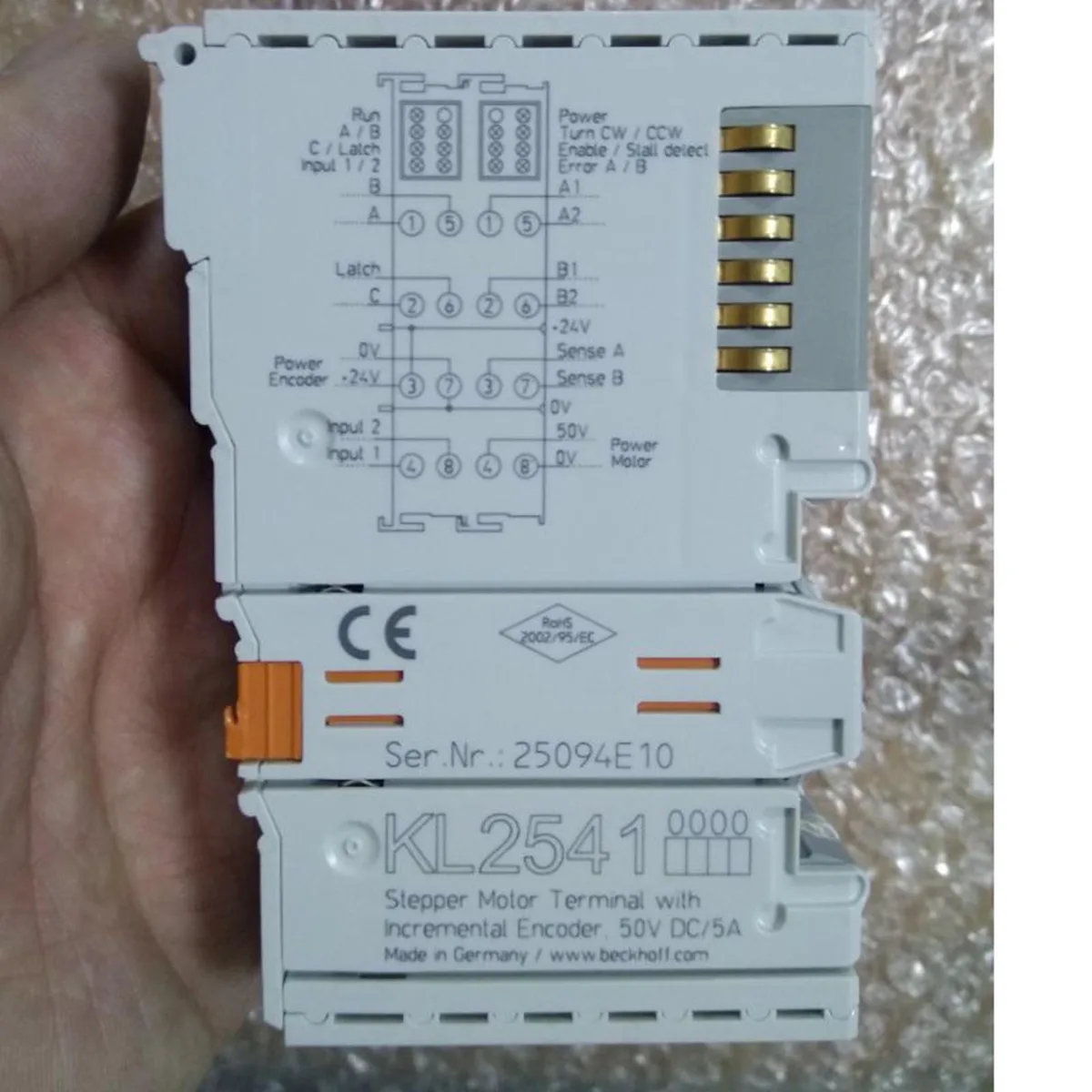 Red Beckhoff KL2541 industrial control module in box