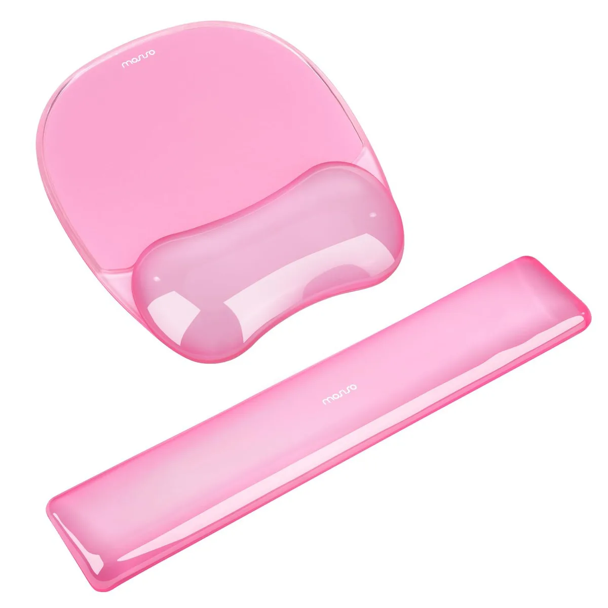  Keychron Mouse Pad &amp; Keyboard Wrist Rest Set Pink 16.73 x 3.15 inch — product photo