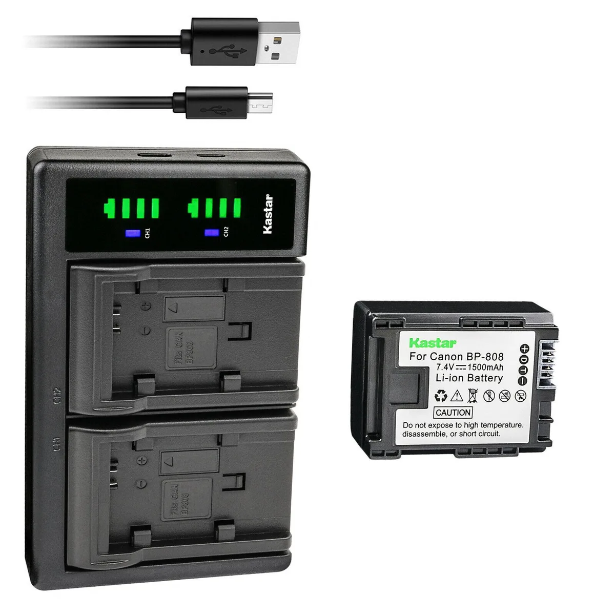 Kastar Kastar BP-808/809 Battery &amp; LTD2 USB Charger 1-Pack — product photo