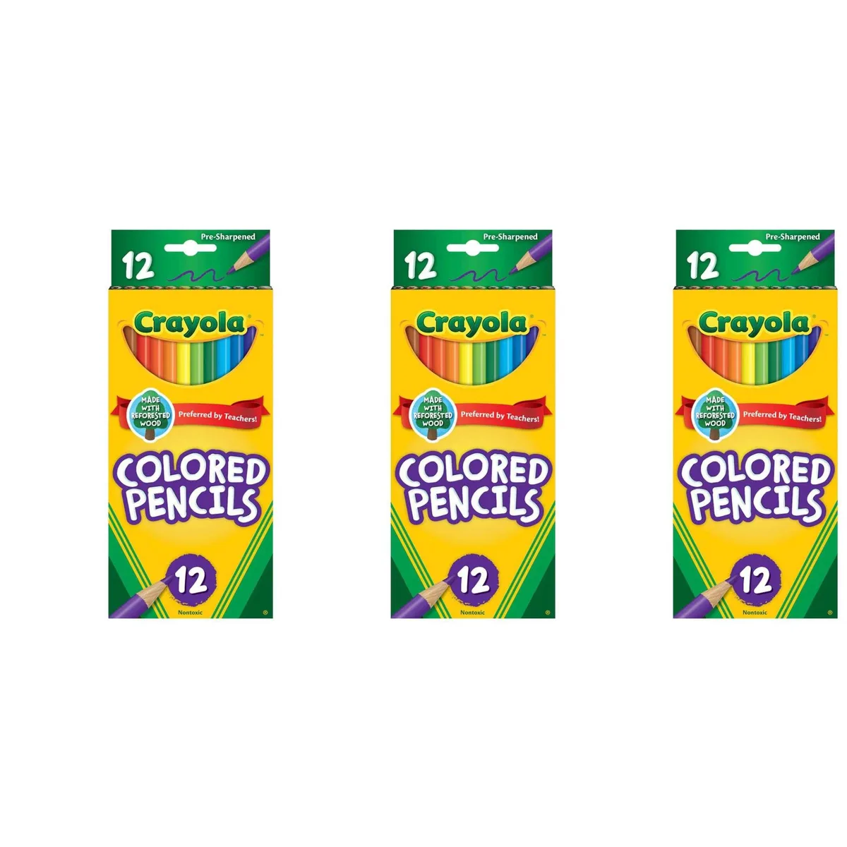 Crayola Crayola SP-52125965680958 Colored Pencils 12 Count 3-Pack illustration — product photo