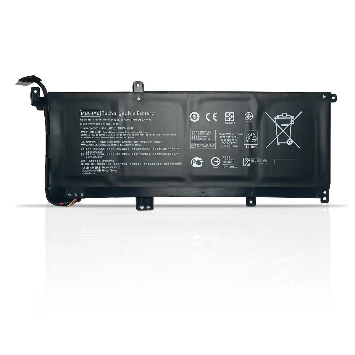 V2 Technologies V2 Technologies MB04XL 15.4V 55.67Wh 2 in 1 accessory — product photo