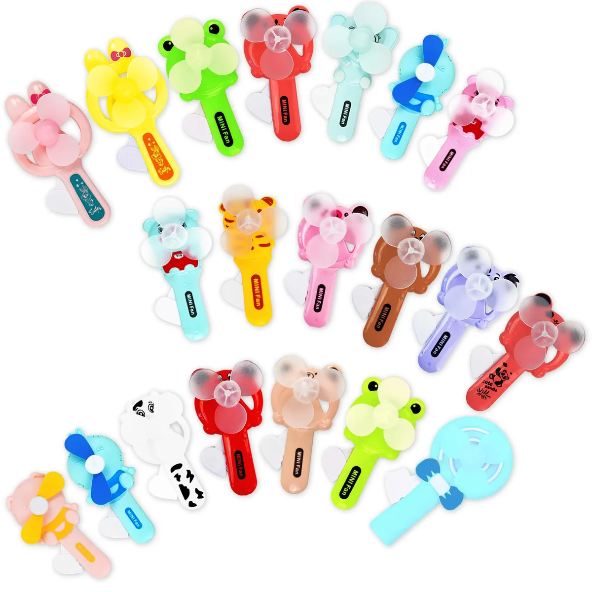  20 Mini Hand Press Fans for Kids 3-12 Years Old — product photo