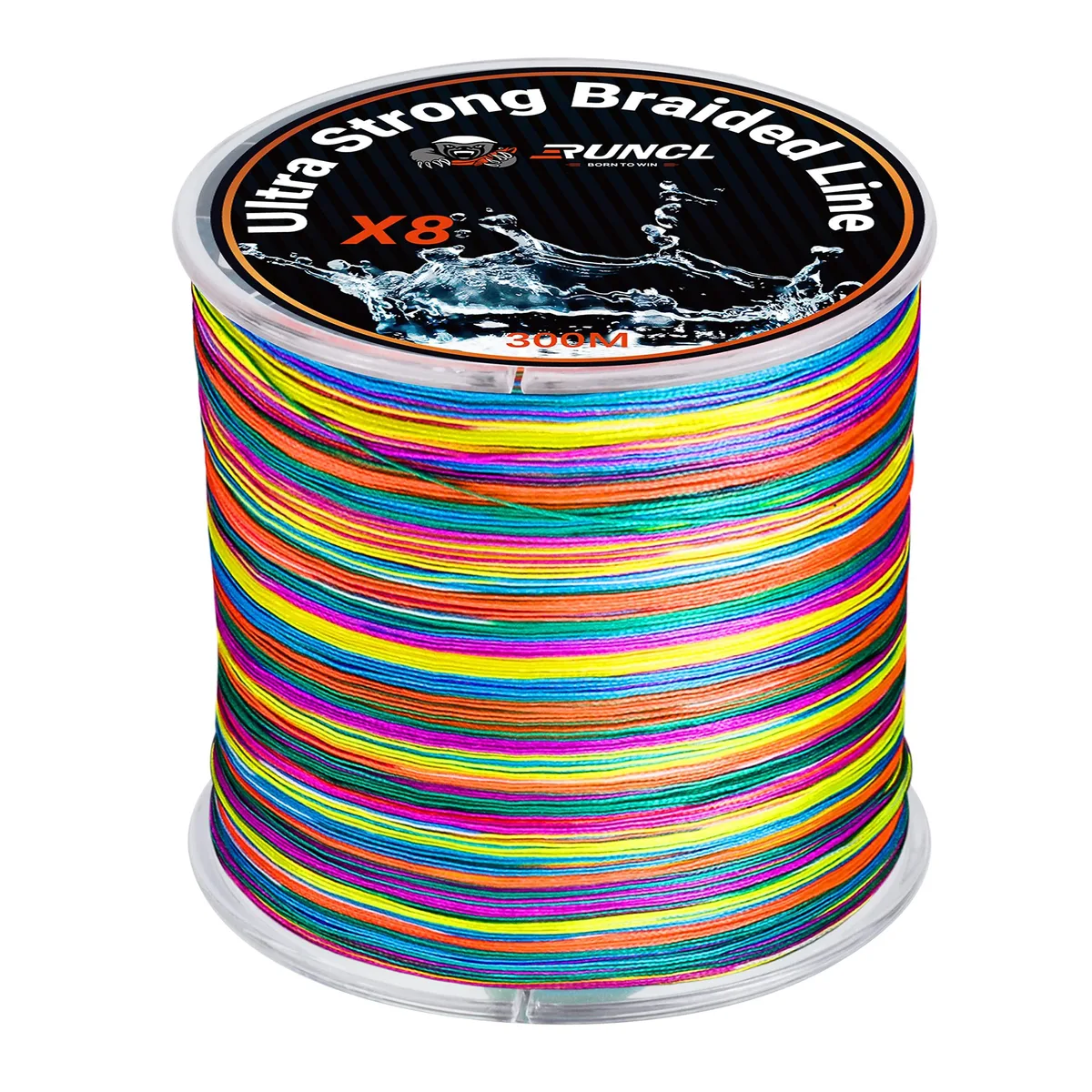 RUNCL Braided Fishing Line 8 Strand 60lb 328yds Multi-Color — product photo