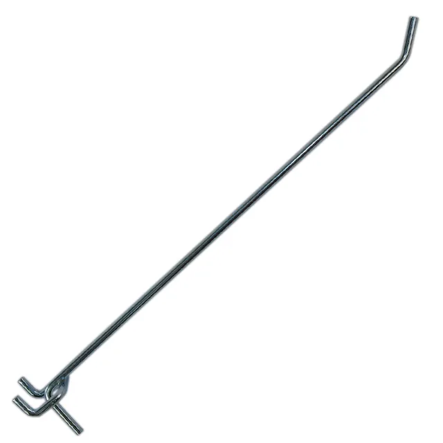 Tuff Stuff Tuff Stuff 11808 Single Pegboard Hook 1/8" x 8" Zinc Plated inventory supply — product photo