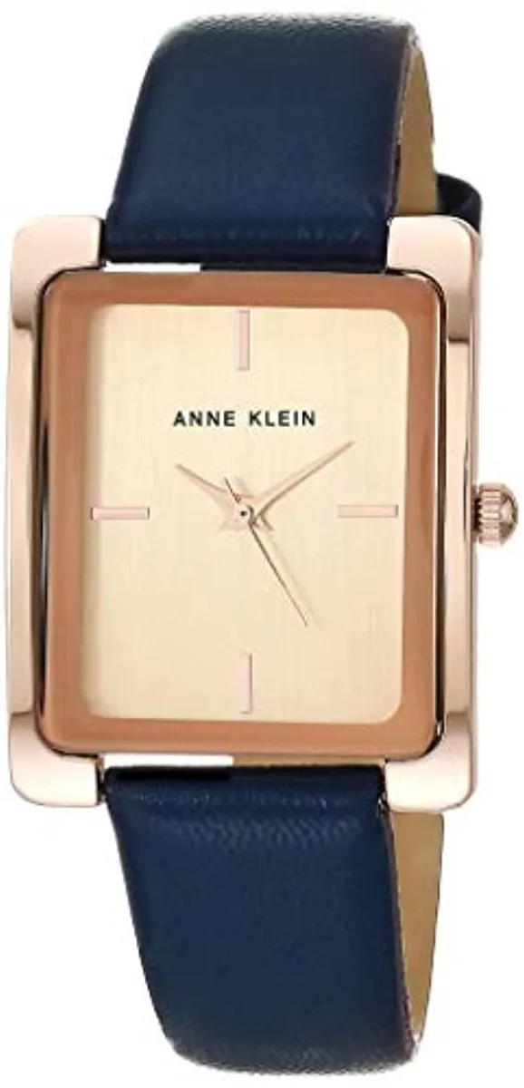Anne Klein Anne Klein AK/2706 Navy Leather Strap Watch — product photo