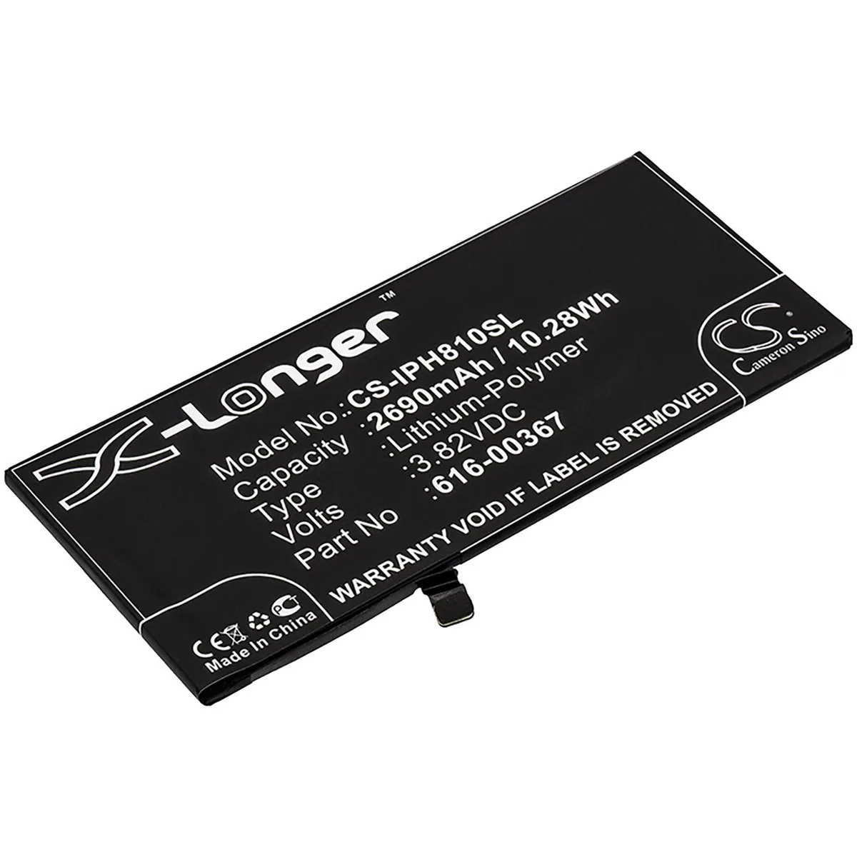 Cameron &amp; Co Cameron &amp; Co DS-CS-IPH810SL cell phone battery 2690mAh 3.82V — product photo