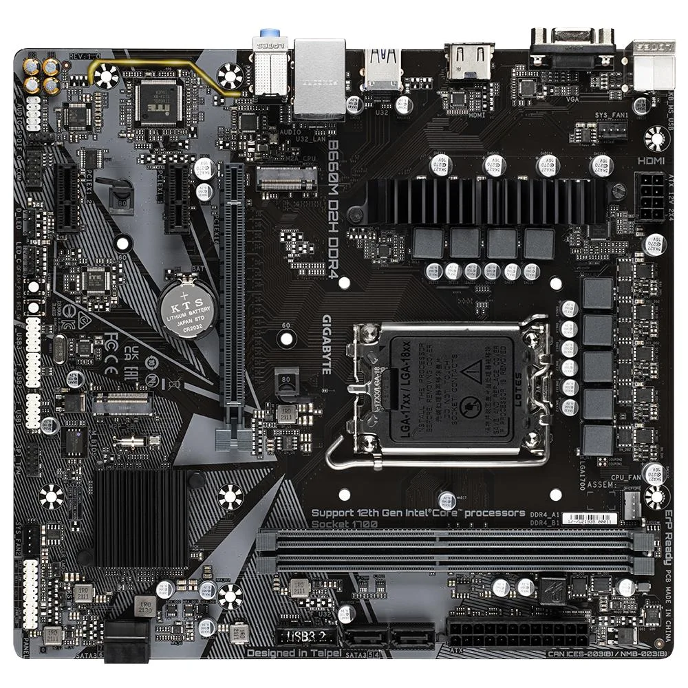 GIGABYTE GIGABYTE B660M D2H DDR4 Intel motherboard — product photo