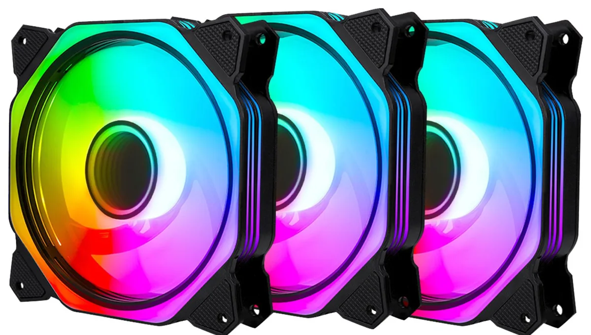 PANO-MOUNTS PANO-MOUNTS 120mm ARGB Case Fans 3-Pack Black 800-1800RPM — product photo