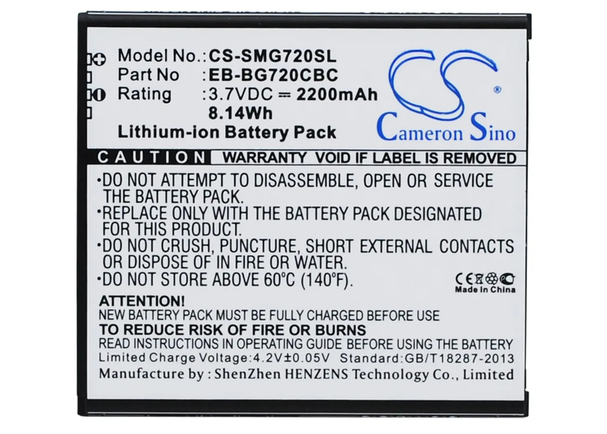 Cameron &amp; Co Cameron &amp; Co DS-CS-SMG720SL cell phone battery 2.2 Ah 3.7V 2200mAh 8.14Wh Li-ion black — product photo
