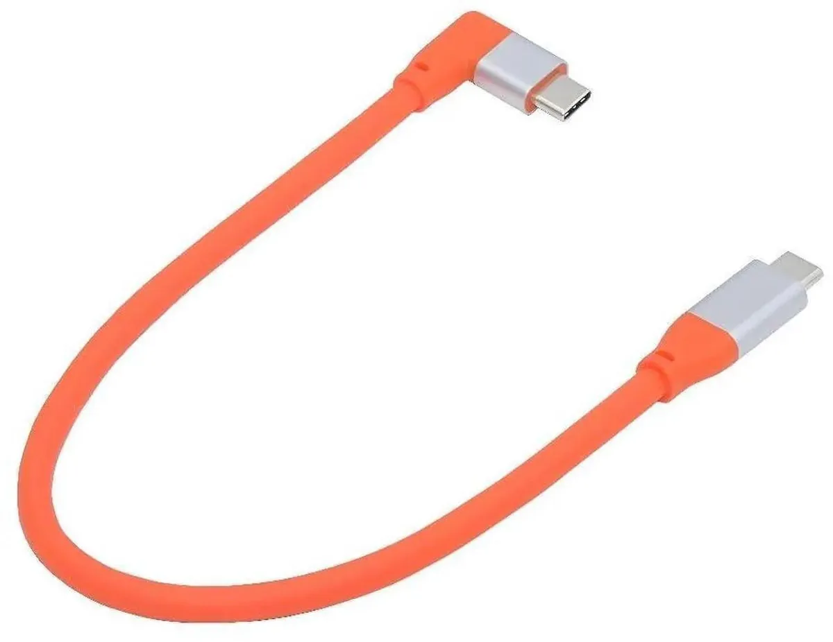 SMUGDESK SMUGDESK USB3.2 20Gbps Male-Male Cable 30cm 90° Left &amp; Right Angled 100W PD 8K Video — product photo