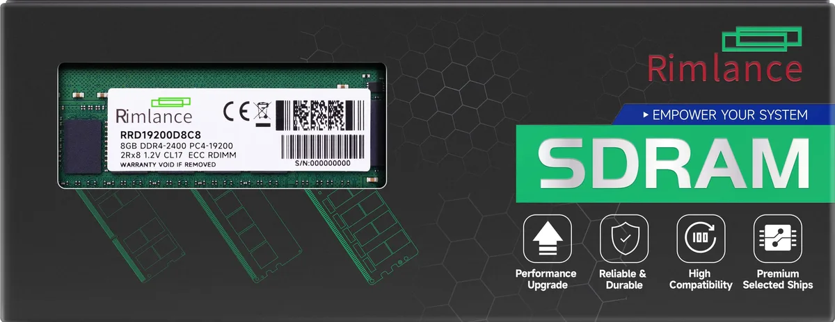 RIMLANCE RIMLANCE RRD19200D8C8 8GB DDR4 2400MHz CL17 ECC Registered RDIMM Server RAM — product photo