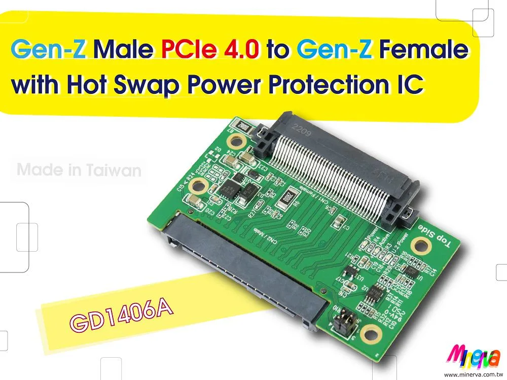 Innocard Innocard Gen-Z SFF-8639 Male to Female Gender Changer with Hot Swap Power Protection IC — product photo