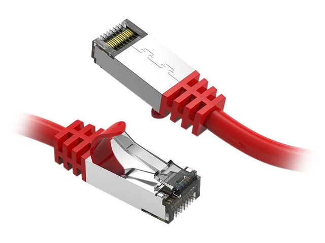 Nippon Labs Nippon Labs 60CAT8-1-26RD Cat8 network ethernet cable 1 ft Red 26AWG S/FTP 2000MHz 40Gbps — product photo