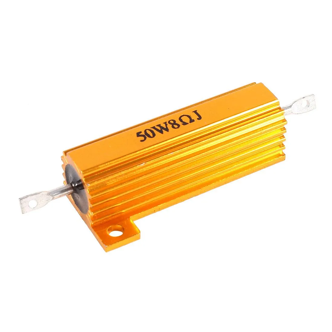 Unique-Bargains Unique-Bargains 50W 8 Ohm 5% Chassis Mounted Audio Aluminum Clad Resistors Gold Tone live sound amplifier — product photo