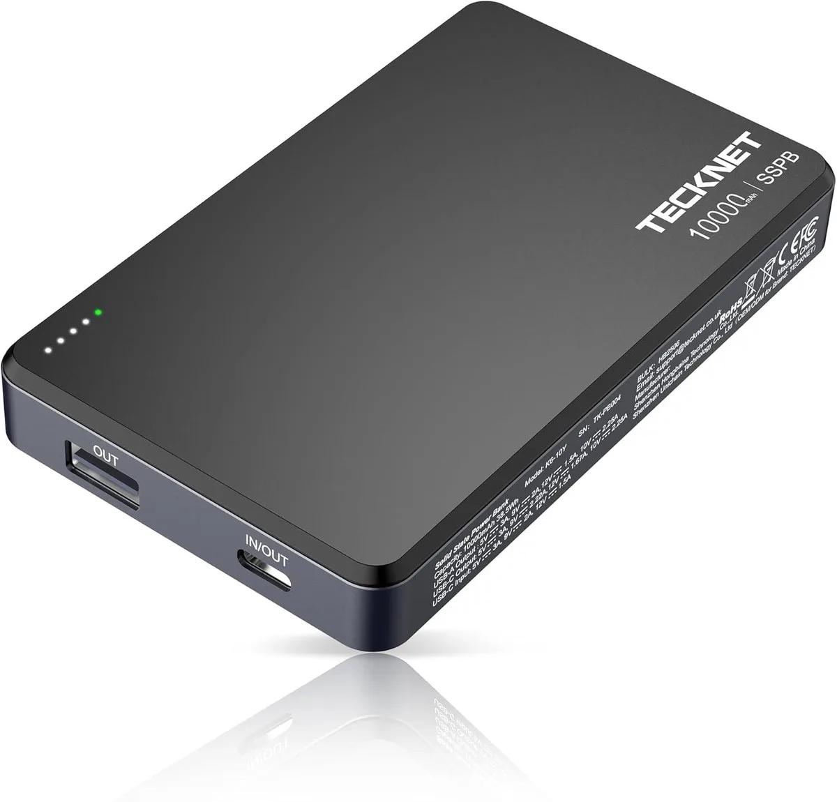 WOOJONG WOOJONG Semi-Solid State 10000mAh Power Bank PD 22.5W Black — product photo