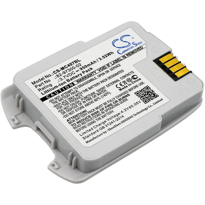 Centenex Electronics Centenex Electronics DS-CS-MC407BL barcode scanner battery Li-ion 3.7V 950mAh white — product photo