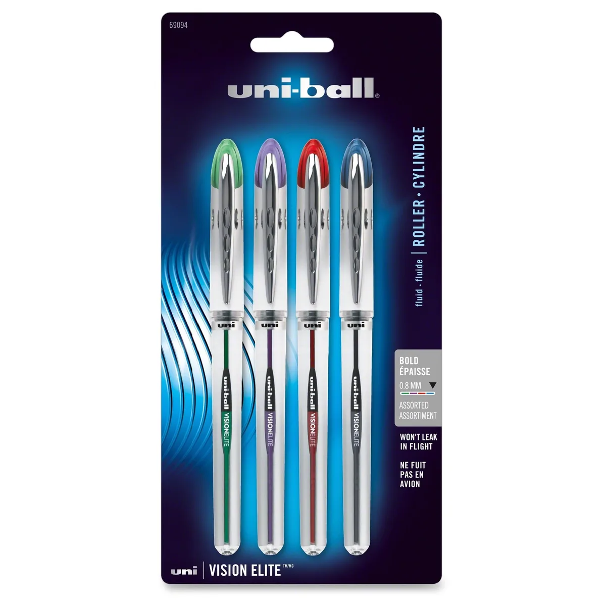 Sanford Sanford 69094PP rollerball gel pens 0.8 mm 4 pack assorted ink educational supply — product photo