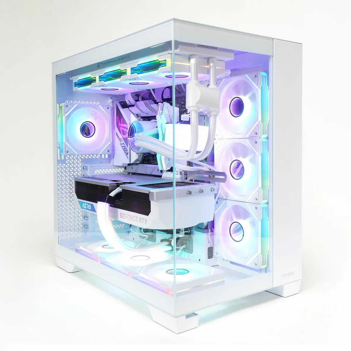Magic Micro Magic Micro CX White RGB Intel Elite Edition Intel Core Ultra 9 285K RTX 5090 64GB DDR5 2TB NVMe gaming PC — product photo