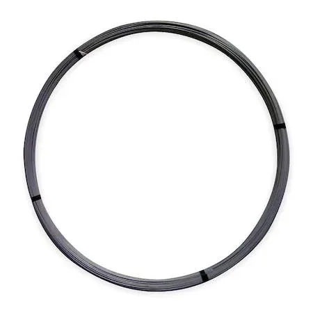 Coiled roll of galvanized steel smooth wire, 390 ft, 12 1/2 gauge