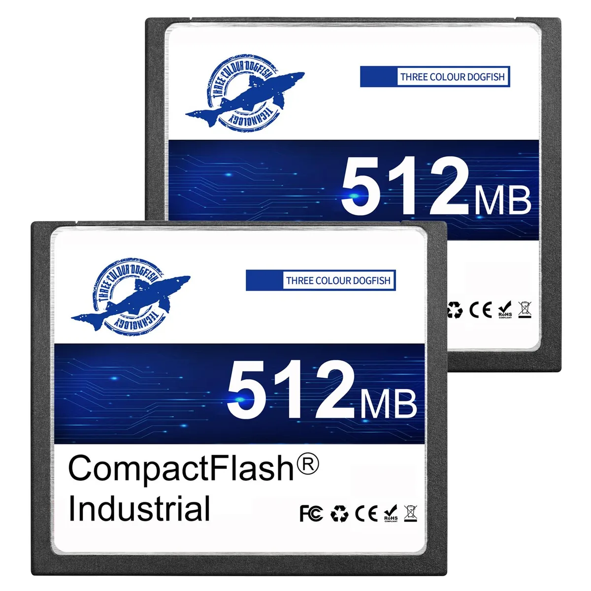 THREE COLOUR DOGFISH THREE COLOUR DOGFISH CompactFlash 1GB (512MB x 2) Type I FAT16 — product photo