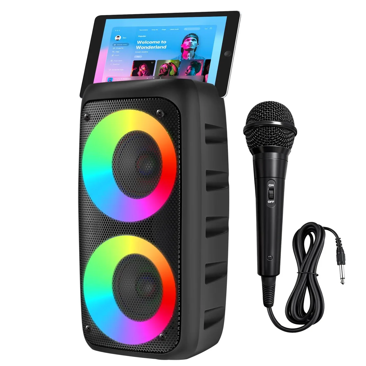 jWIN 3318 Karaoke Boombox 10W Wired Mic Bluetooth TF USB AUX — product photo
