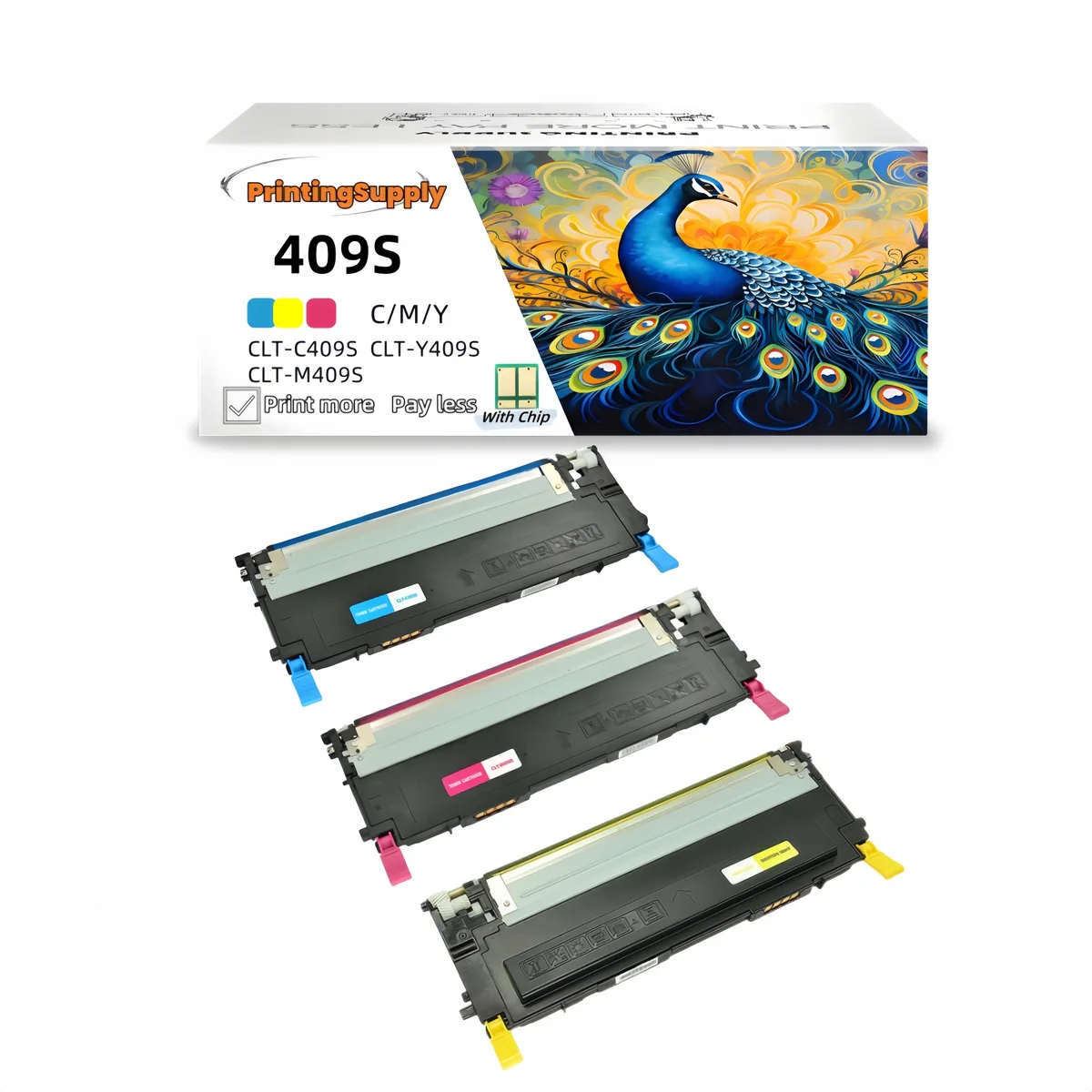 Aster Graphics Inc Aster Graphics Inc CLT-C409S CLT-M409S CLT-Y409S 3 Pack CMY Toner Cartridge — product photo
