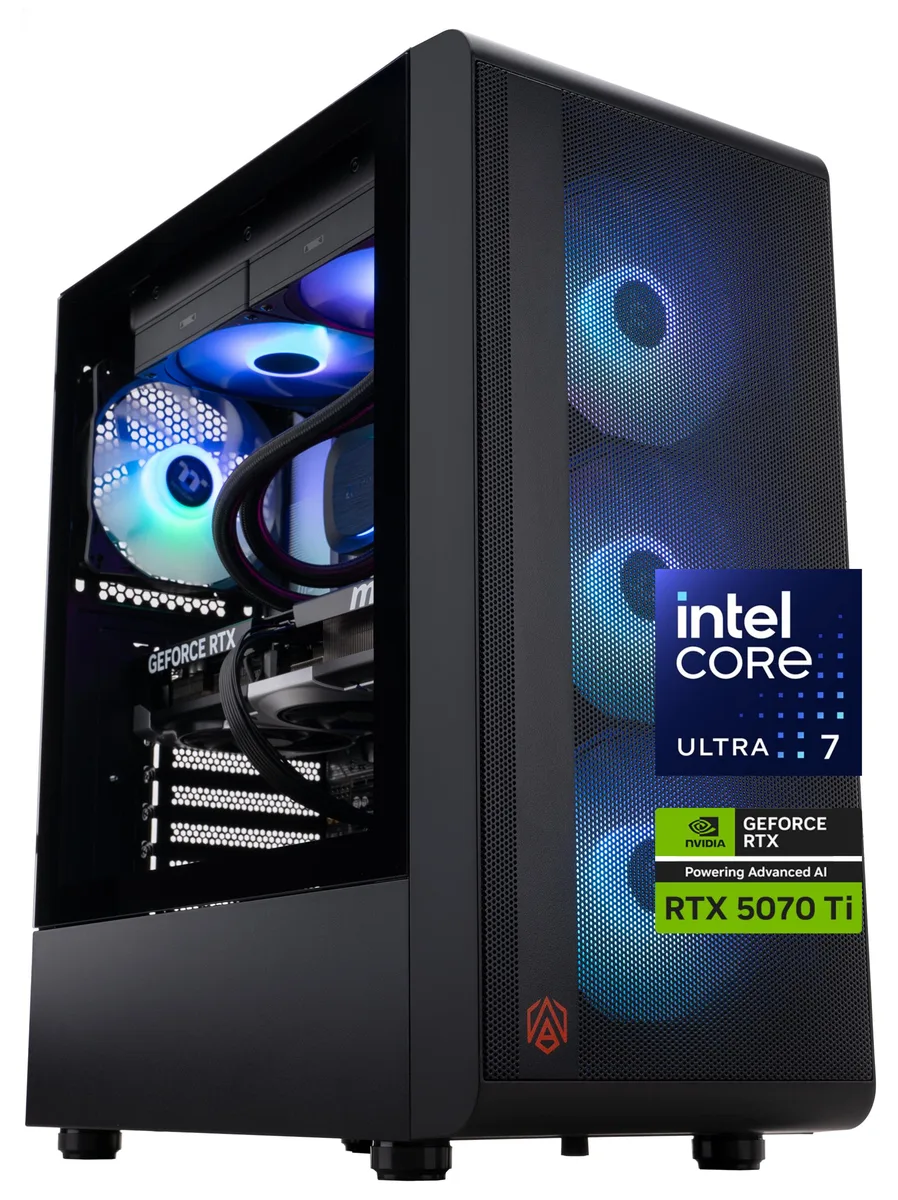 ABS ABS AITPC265KF5070TI rack server Intel Core Ultra 7 265KF RTX 5070 Ti 32GB DDR5 2TB NVMe 320GB AI SSD — product photo