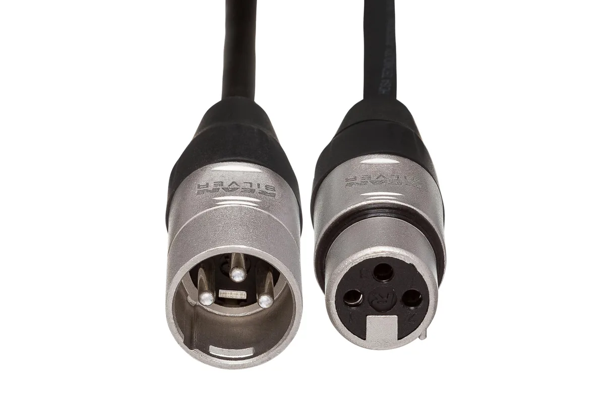  Hosa HXX-003 REAN XLR3F to XLR3M Pro Balanced Interconnect Cable 3 ft — product photo