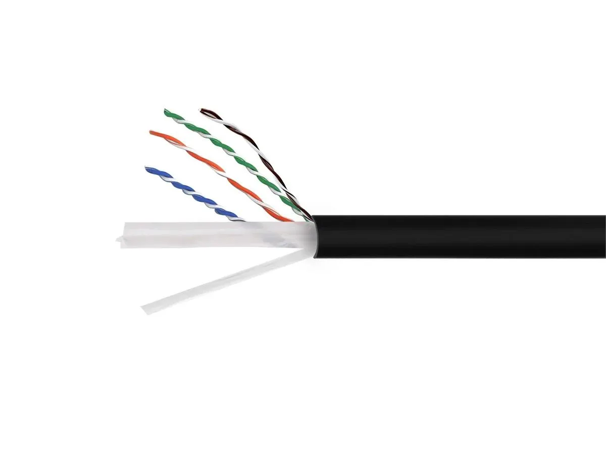 Monoprice Inc. Monoprice 140515 Cat6A Plus Network Ethernet Cable 1000 Feet Black 23AWG 650MHz CMR — product photo