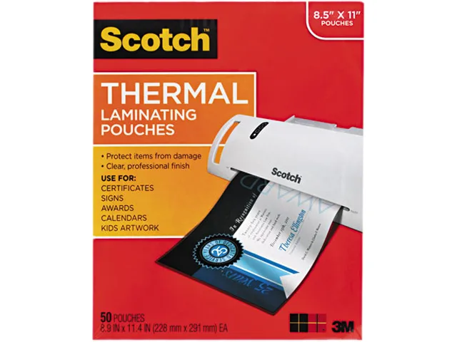 3M 3M TP3854-50 Laminating Pouches Letter 3 mil 50/pack — product photo
