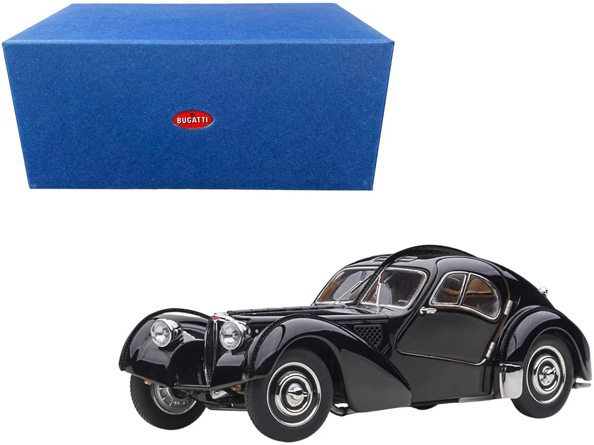 Autoart Autoart 1938 Bugatti Type 57SC Atlantic Disc Wheels Black 1/43 Diecast Vehicle — product photo