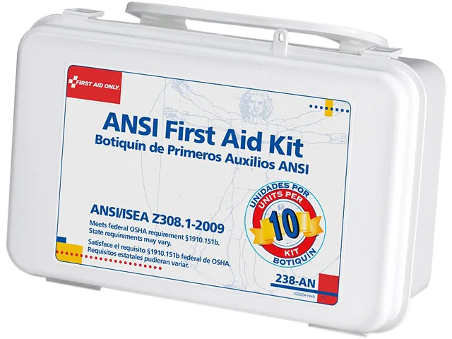 First Aid Only First Aid Only 238-AN 10-unit ANSI First Aid Kit 64-piece — product photo