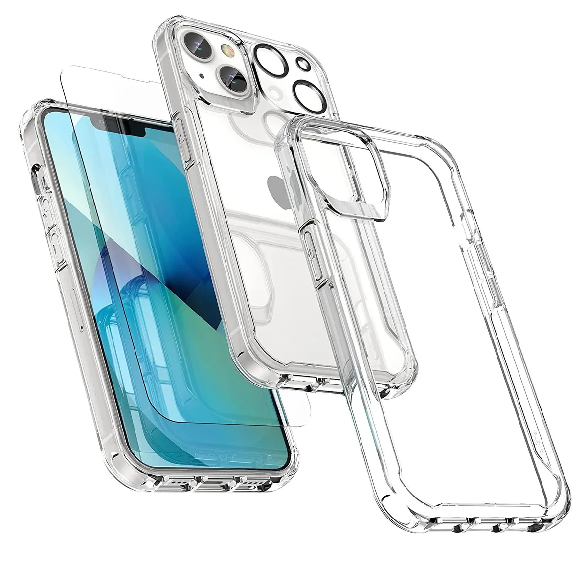Thinkstar Thinkstar Jd2 iPhone 13 Case Clear 6.1" with 2x Tempered Glass — product photo