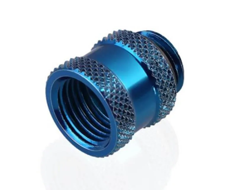 Bykski Bykski G 1/4in Male/Female Extension Coupler 15mm Blue Brass — product photo