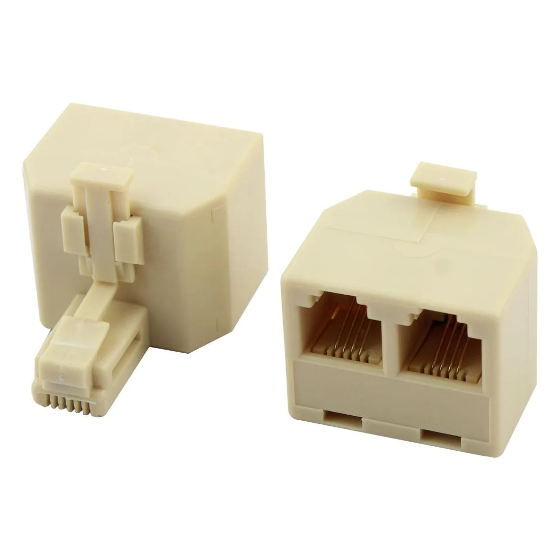 Unique-Bargains Unique-Bargains RJ11 1 Male to 2 Female Adapter Splitter 2 Pcs — product photo