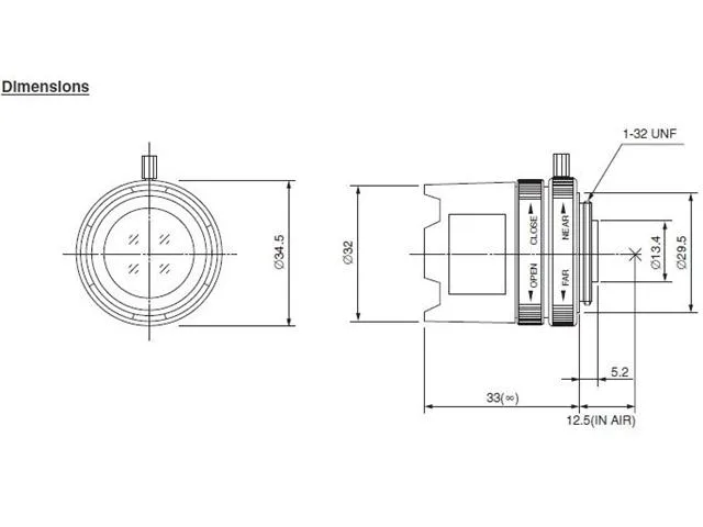 Computar Ganz Computar Ganz T0812FICS 1/3" 8mm f1.2 CS Mount CCTV Camera Lens — product photo