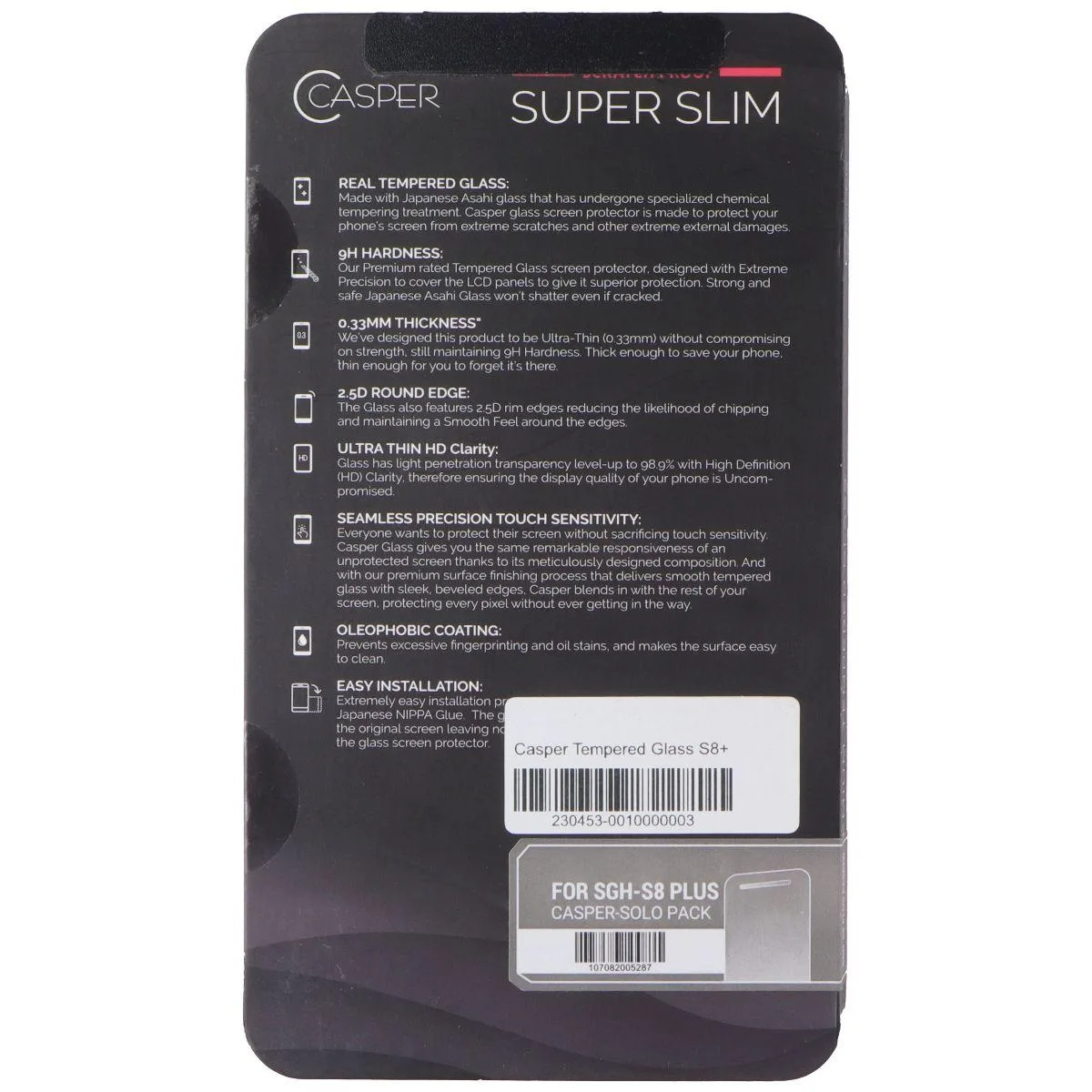Casper Casper Ultra Slim 9H Tempered Glass for Samsung Galaxy S8+ — product photo