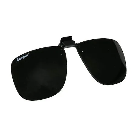 Transparent IR5 clip-on safety glasses with curved lenses