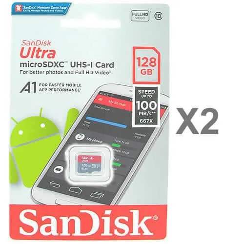 Two small black microSDXC cards side by side