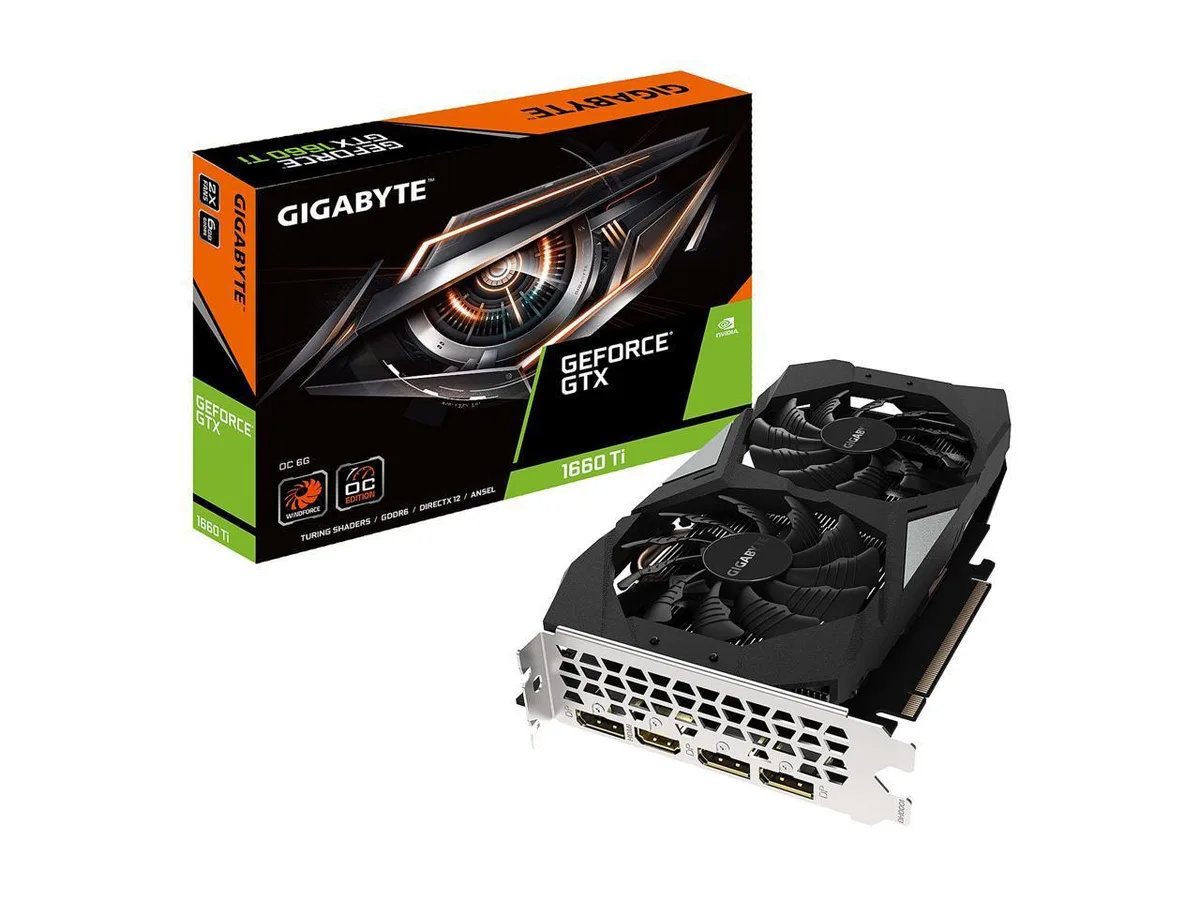 GIGABYTE GIGABYTE GeForce GTX 1660 Ti OC 6G graphics card — product photo
