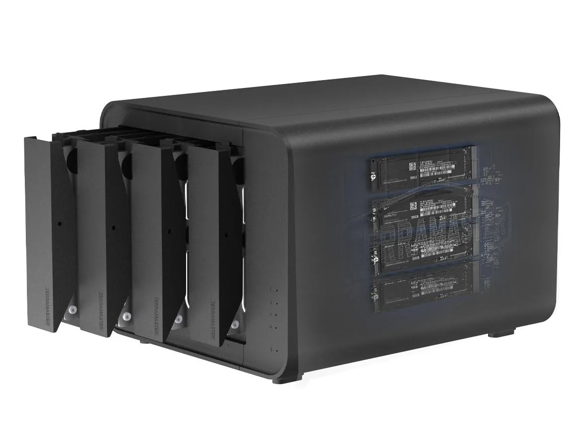 TERRAMASTER TERRAMASTER D8 Hybrid 4 Bay SATA + 4 NVMe drive enclosure — product photo
