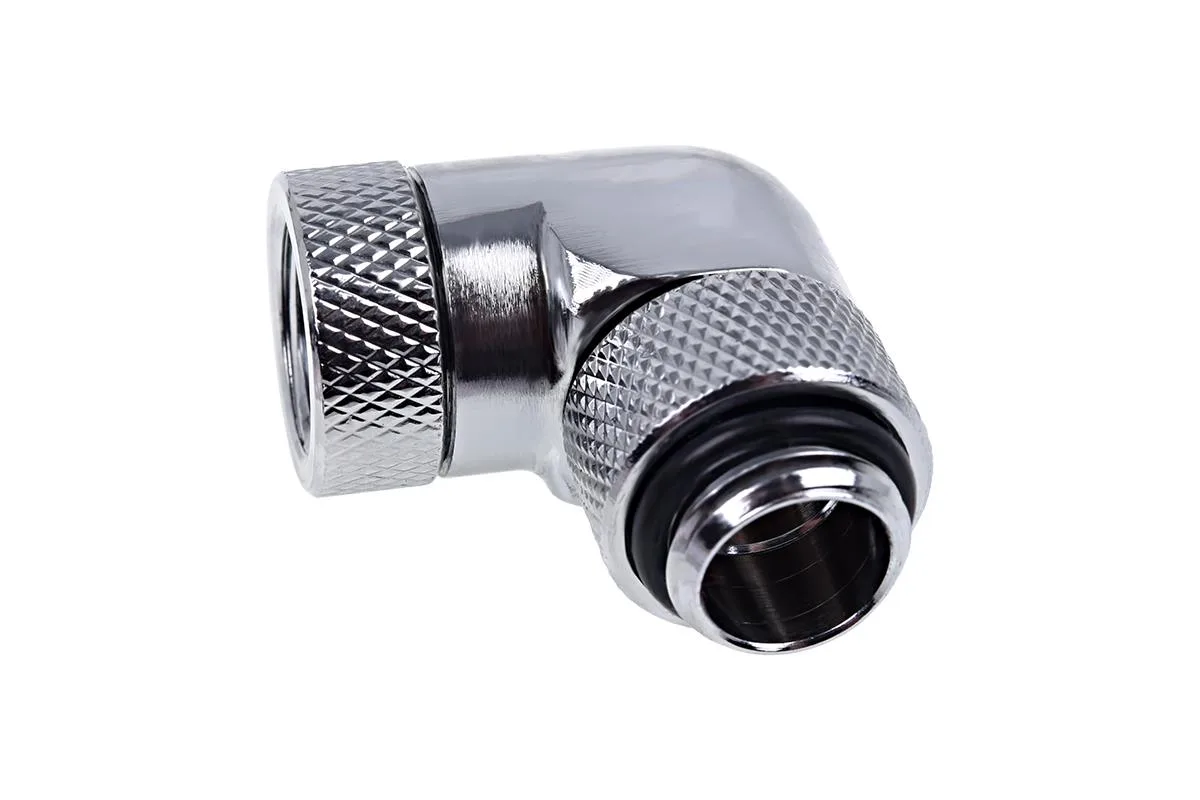 Alphacool Alphacool 1011190 Eiszapfen G1/4" 90° Dual Rotary Male-Female L-Connector Chrome — product photo