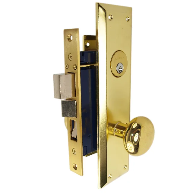 G-FORCE G-FORCE 87115R Polished Brass Right Hand Mortise Door Lock — product photo